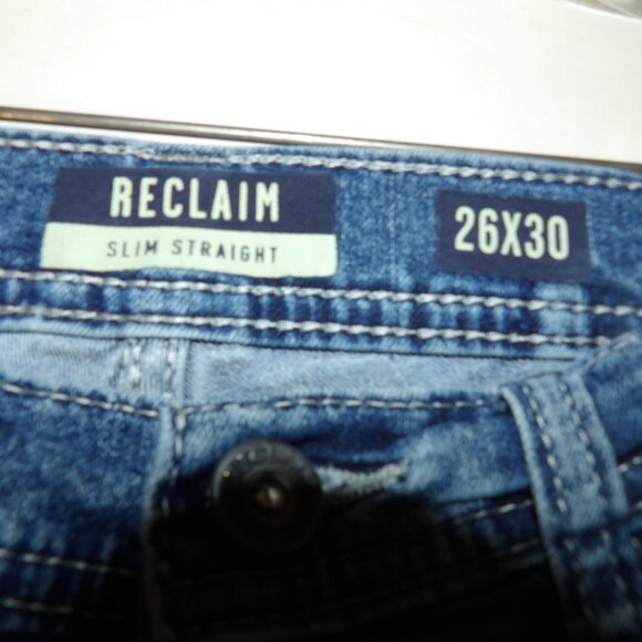 ReClaim Slim Straight Jeans Sz 26 X 30 - Picture 3 of 6